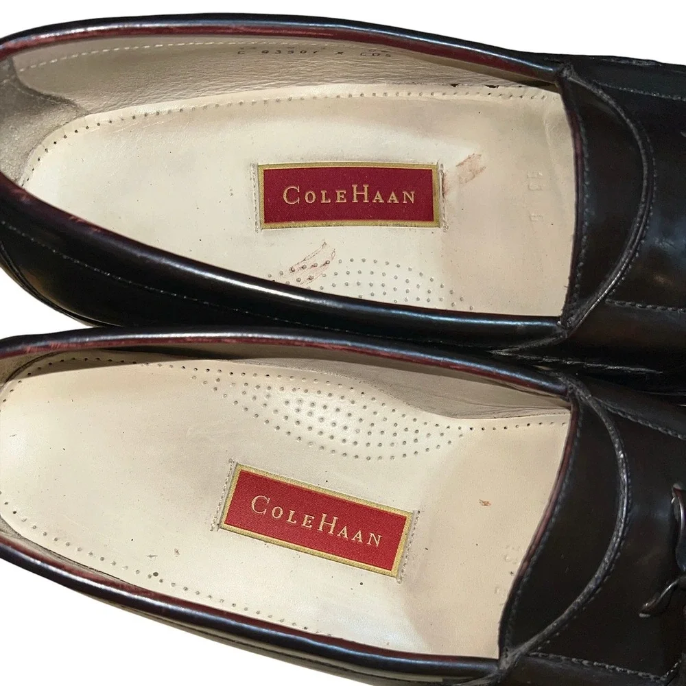 Cole Haan Tassel Loafers Mens 13 D Burgundy Oxblood Leather Dress Shoes C03507
